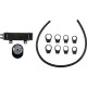 Vertical Frame-Mount Oil Cooler Kit — 6-row, Black