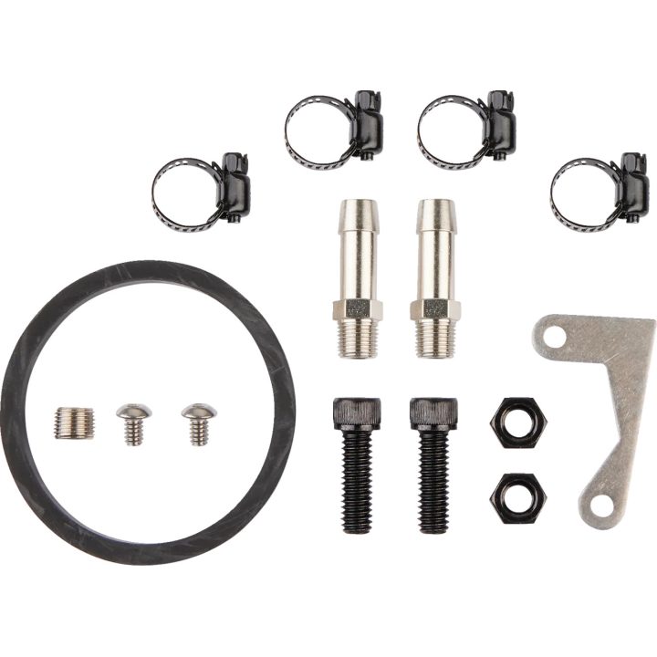 Vertical Frame-Mount Oil Cooler Kit — 10-row, vertical, black