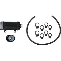 Vertical Frame-Mount Oil Cooler Kit — 10-row, Black