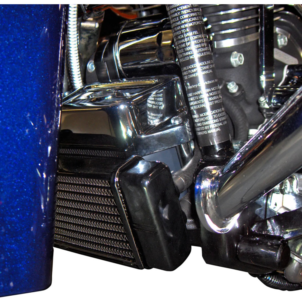 Oil Cooler Kit — 10-row, low-mount, Black