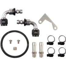 Oil Cooler Kit — 10-row, low mount horizontal, Black