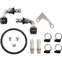 Oil Cooler Kit — 10-row, low mount horizontal, Black
