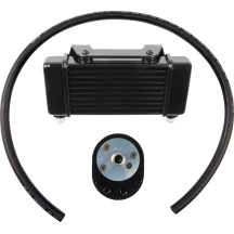 Oil Cooler Kit — 10-row, low mount horizontal, Black