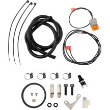 Vertical Frame-Mount Fan Assisted Oil Cooler Kit — 10-row, Black, Silver, Orange