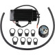 Vertical Frame-Mount Fan Assisted Oil Cooler Kit — 10-row, kit, black