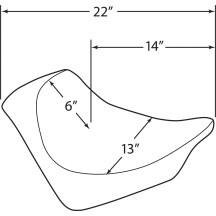 EZ-ON Solo Seat — 35.5 cm x 33 cm, 56 cm, Black