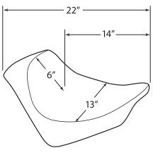 EZ-ON Solo Seat — 35.5 cm x 33 cm, 56 cm, Black