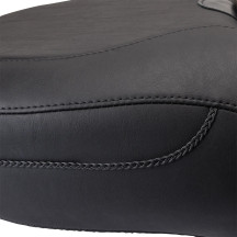 Super Touring 2-Up Vinyl Seat — 77.5 cm overall, 49.5 cm driver length, Black
