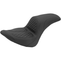 Dave Perewitz Signature Series Fastback 2-Up Seat — 31-1/4 in overall, driver 18×13 in, rear 13-1/4×7 in, Black