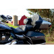 One-Piece Deluxe 2-Up Touring Seat — Overall length 31 in, Driver length 17-1/2 in, Black
