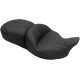 One-Piece Deluxe 2-Up Touring Seat — Overall length 31 in, Driver length 17-1/2 in, Black