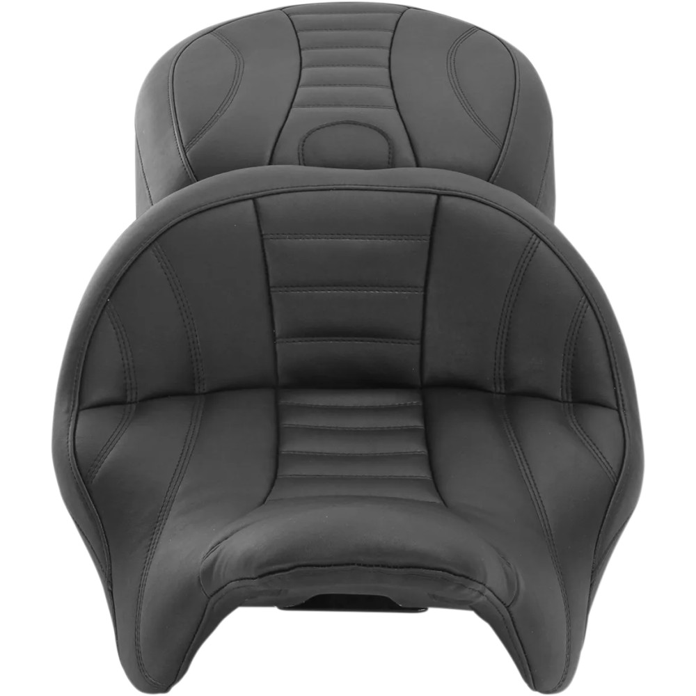 One-Piece Vintage 2-Up Touring Seat — 30" overall, 14-1/4" rear width, Black