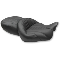 Super Touring Seat — 48.5 cm (19") driver, 35.5 cm (14") rear, Black, 2-Up