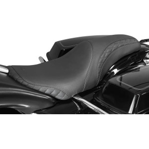 Asiento Tripper Fastback™ para depósito Yaffe — ancho trasero 7" (18 cm), compatible con PYO/Bagger Nation Razor Back Tank, Negr