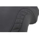 Tripper Fastback™ Seat for Yaffe Tank — 7" (18 cm) rear width, PYO/Bagger Nation Razor Back Tank fit, Black