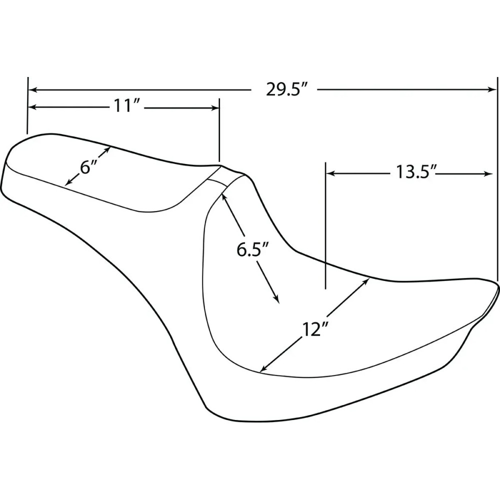 Predator III Seat — 29-1/2" overall, 13-1/2" driver, 12" width