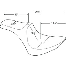 Predator III Seat — 29-1/2" overall, 11" driver width, Black