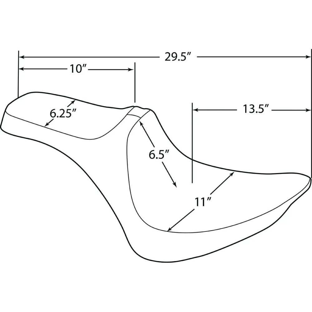 Predator III Seat — 29-1/2" overall, 11" driver width, Black