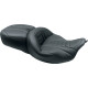 One-Piece Deluxe Touring Seat with Removable Backrest Option — 19" driver, 14" rear, Black, Gray