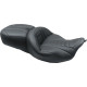 One-Piece Deluxe Touring Seat with Removable Backrest Option — 19" driver, 14" rear, Black, Gray