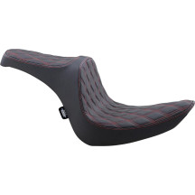 Predator III Seat — 76 cm (30") overall, Black, Red stitching