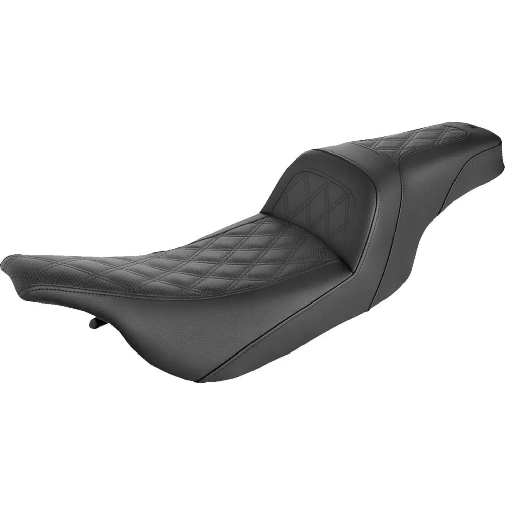 Slim Lattice Stitched Seat — 81 cm (32"), 26.5 cm driver width, Black