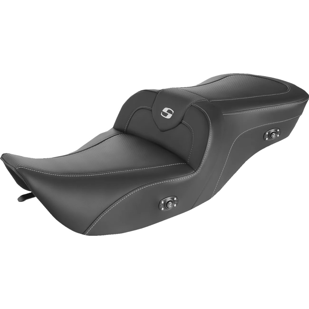 Heated Roadsofa™ Carbon Fiber Seat — Black, 77.5 cm (30.5") overall, driver 37 cm (14.5") wide