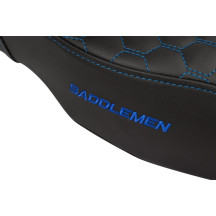 Honeycomb Step-Up Seat — Driver 43 cm (17"), Overall 76 cm (30"), Fits standard tank, Black, Blue