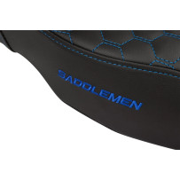 Honeycomb Step-Up Seat — Driver 43 cm (17"), Overall 76 cm (30"), Fits standard tank, Black, Blue