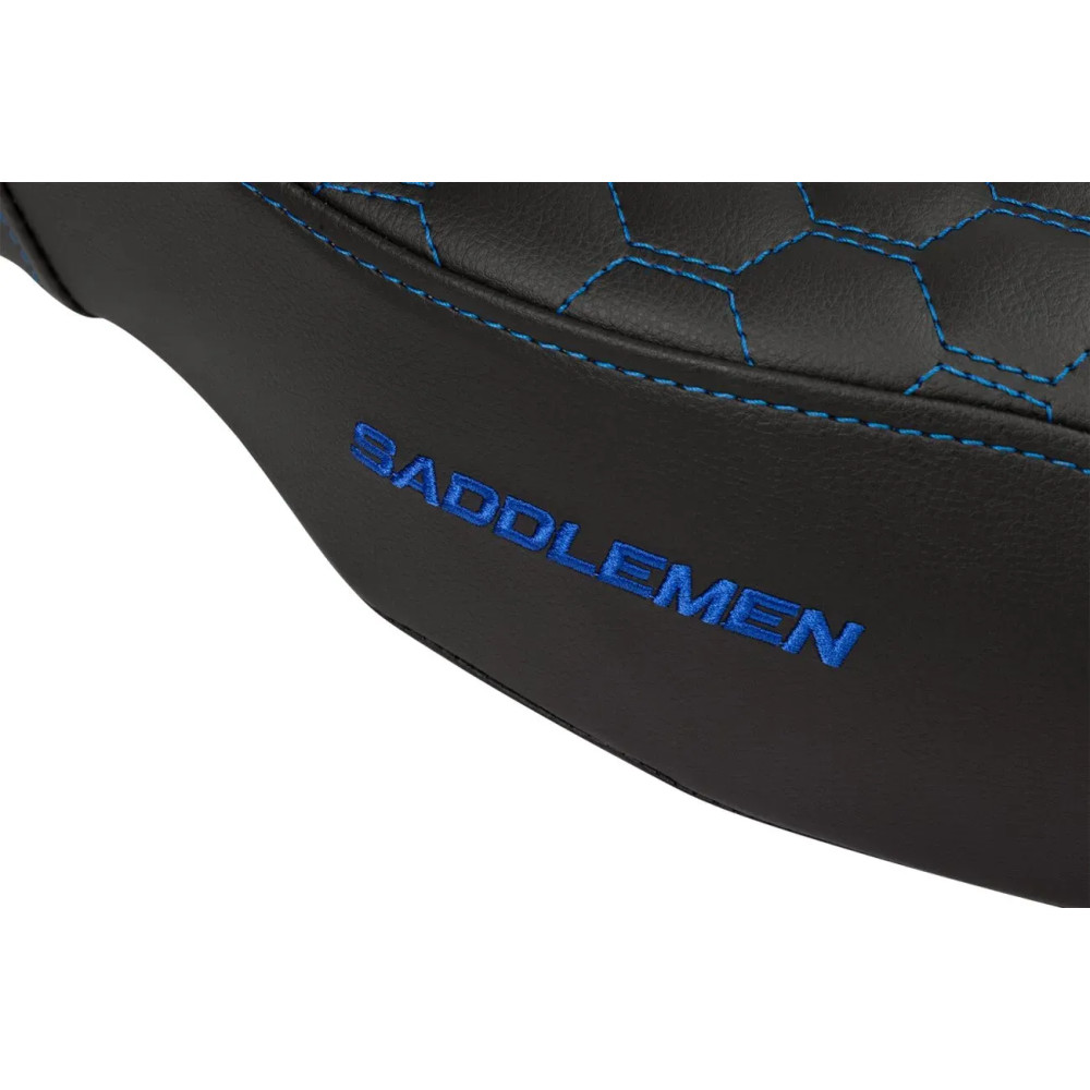 Honeycomb Step-Up Seat — Driver 43 cm (17"), Overall 76 cm (30"), Fits standard tank, Black, Blue