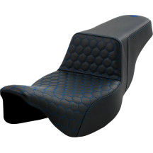 Honeycomb Step-Up Seat — Driver 43 cm (17"), Overall 76 cm (30"), Fits standard tank, Black, Blue