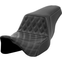 Lattice Stitch Step-Up Seat — 76 cm (30") overall, fits Standard tank, Black/Gray