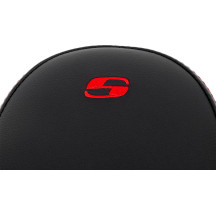 Lattice Stitch Step-Up Seat — 76 cm (30") overall, Black, Red