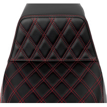 Lattice Stitch Step-Up Seat — 76 cm (30") overall, Black, Red