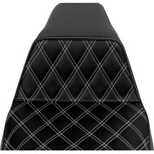Lattice Stitch Step-Up Seat — Black, 76 cm overall, 30.5 cm width, Fits standard tank