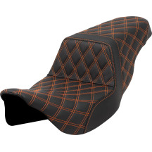 Lattice Stitch Step-Up Seat — 76 cm (30"), Black/Orange