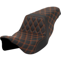Lattice Stitch Step-Up Seat — 76 cm (30"), Black/Orange