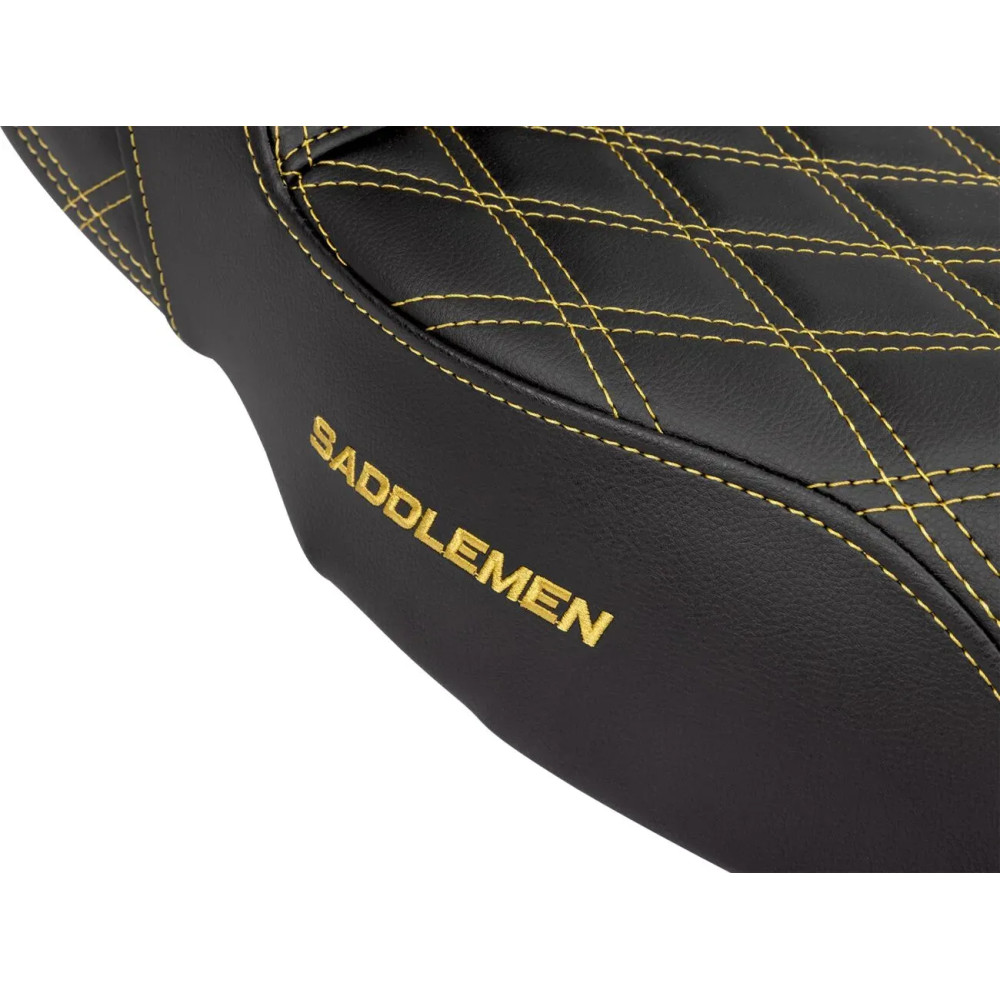 Lattice Stitch Step-Up Seat — 2-Up, 30", Fits tank: standard, Black