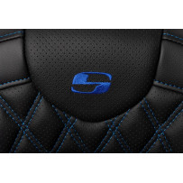 Roadsofa™ Lattice Stitch Seat — 38 cm driver, 39.5 cm wide, Black