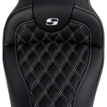 Roadsofa™ Lattice Stitch Seat — Overall length 78.5 cm (31"), Driver width 39.5 cm (15-1/2"), Black/White