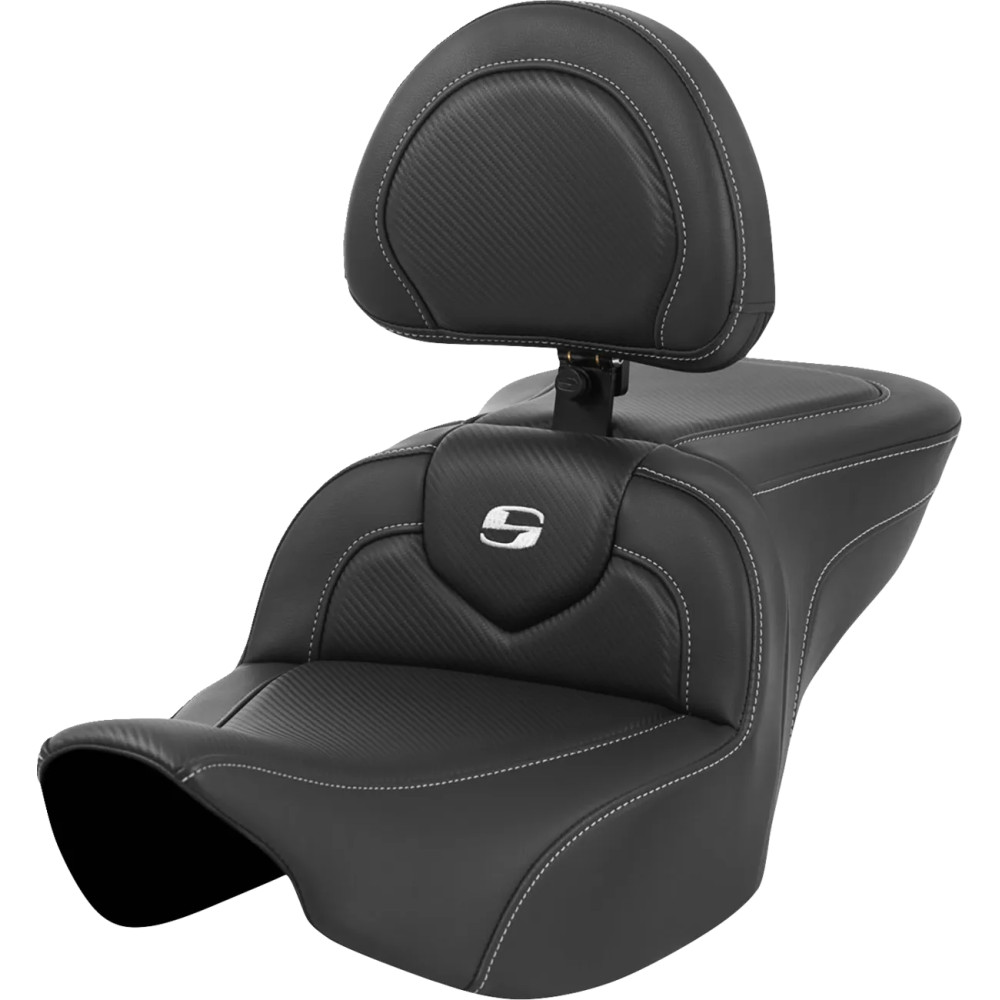 Roadsofa™ Carbon Fiber Seat — 16" driver length, 5-1/2" lumbar support, Black