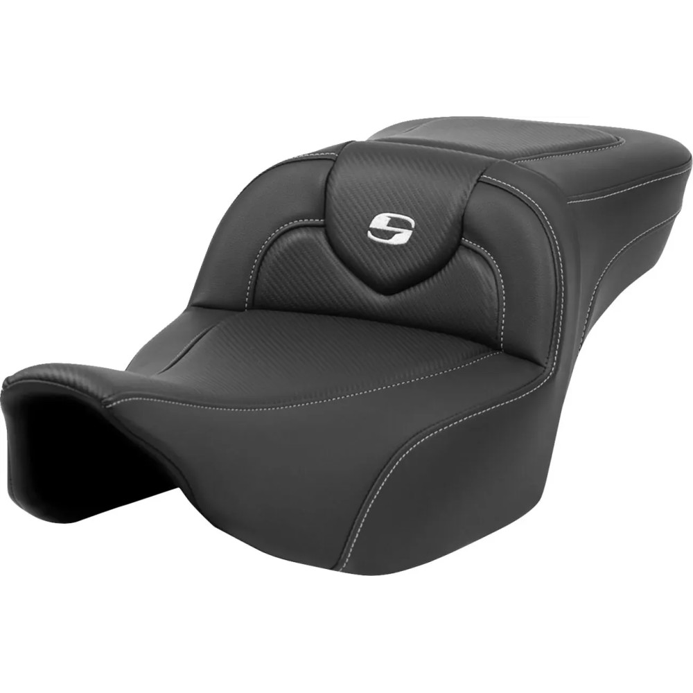 Roadsofa™ Extended Reach Carbon Fiber Seat — Overall length 30-1/2", Driver seat 17-1/2" × 14", Black