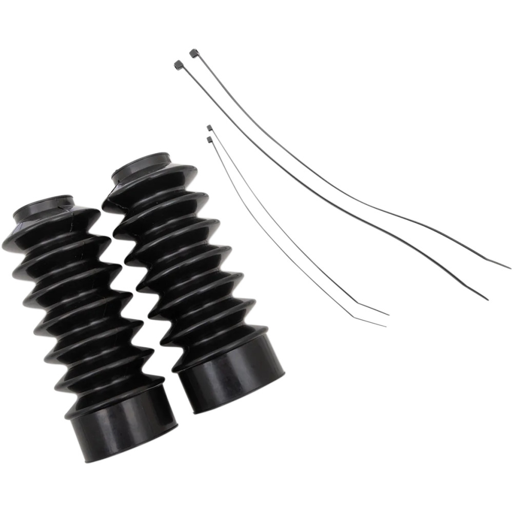 Fork Boots — 39.00 mm (1.54") fork tube, 177.80 mm (7.00") length, Black