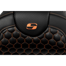 Honeycomb Roadsofa™ Seat — Overall length 78.5 cm (31"), Black/Orange