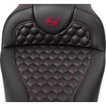 Honeycomb Roadsofa™ Seat — 78.5 cm (31") overall, 39.5 cm (15.5") driver, Black, Red