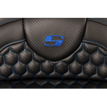 Honeycomb Roadsofa™ Seat — 2-Up, Overall Length 78.5 cm (31"), Black/Blue