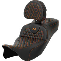Honeycomb Roadsofa™ Seat — 78.5 cm (31") overall, 37 cm (14-1/2") driver width, Black/Orange