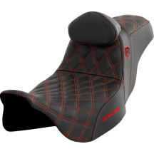 Pro Series SDC Performance Grip Seat — Black, 30" overall, Red stitching
