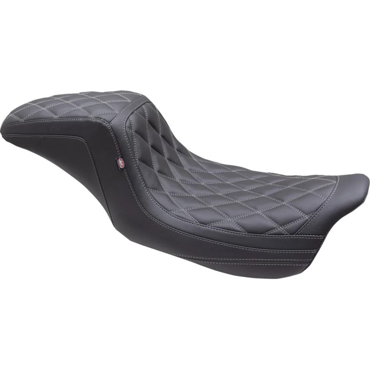 Double Diamond Squareback Seat — 10-1/2" driver, 6-1/2" rear, 2-Up seat, Black
