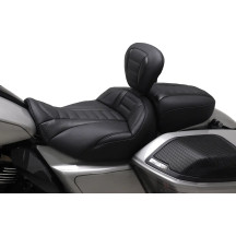 Asiento Solo Deluxe Touring — 39.5 cm (15-1/2"), Negro/Gris, Fibra de carbono